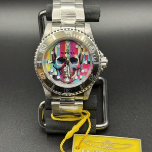 Invicta Pop Art Multi-Color Skull Diver