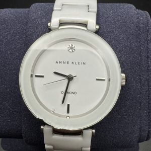 Anne Klein AK/1019 Diamond-Accented Ceramic Watch